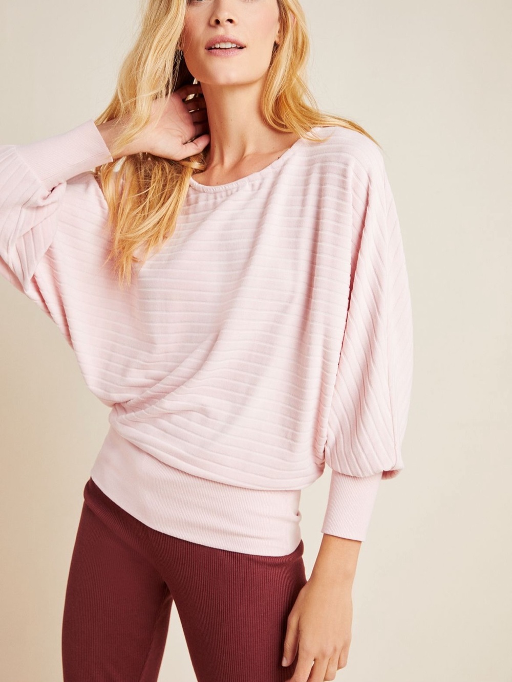 Anthropologie MTWTFSS Shawna Hacci Sweater Dolman Pullover Top Cozy Size S & M